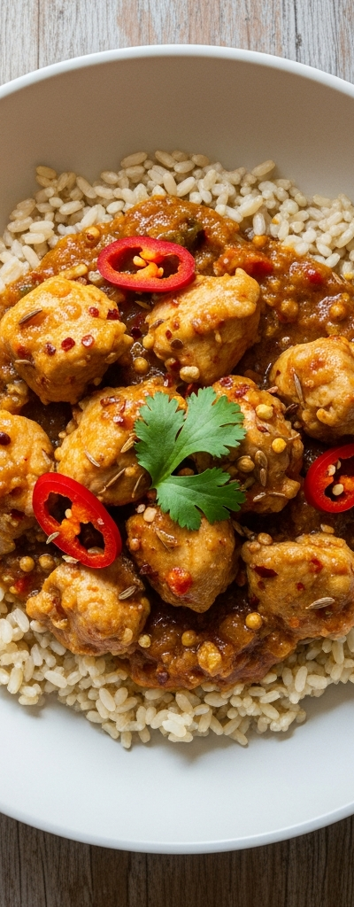 Spicy Chicken Thigh Curry Bowl