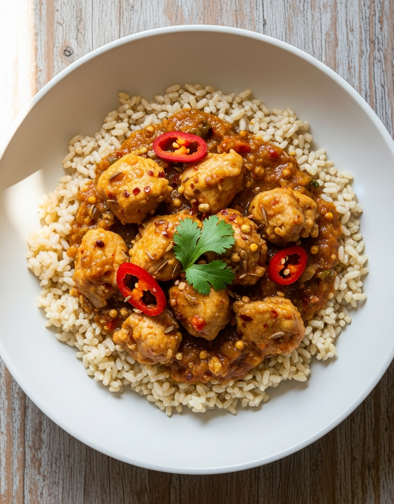 Spicy Chicken Thigh Curry Bowl
