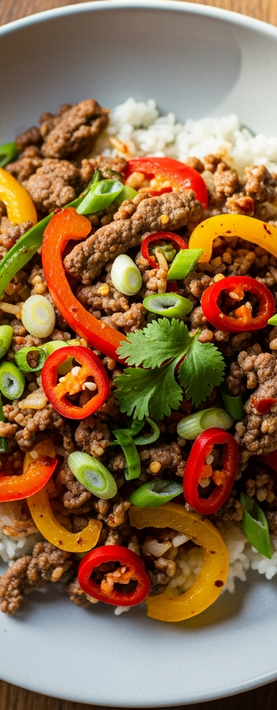 Spicy Beef and Rice Skillet