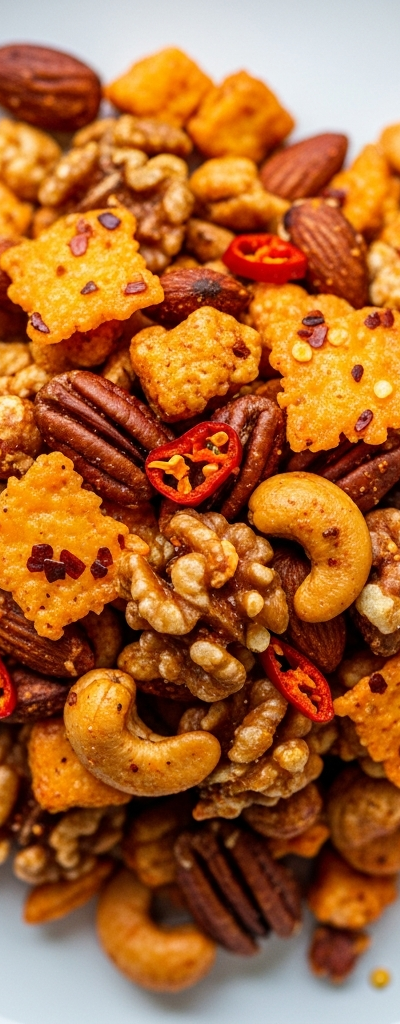 Spicy Keto Nuts & Cheese Crunch Mix