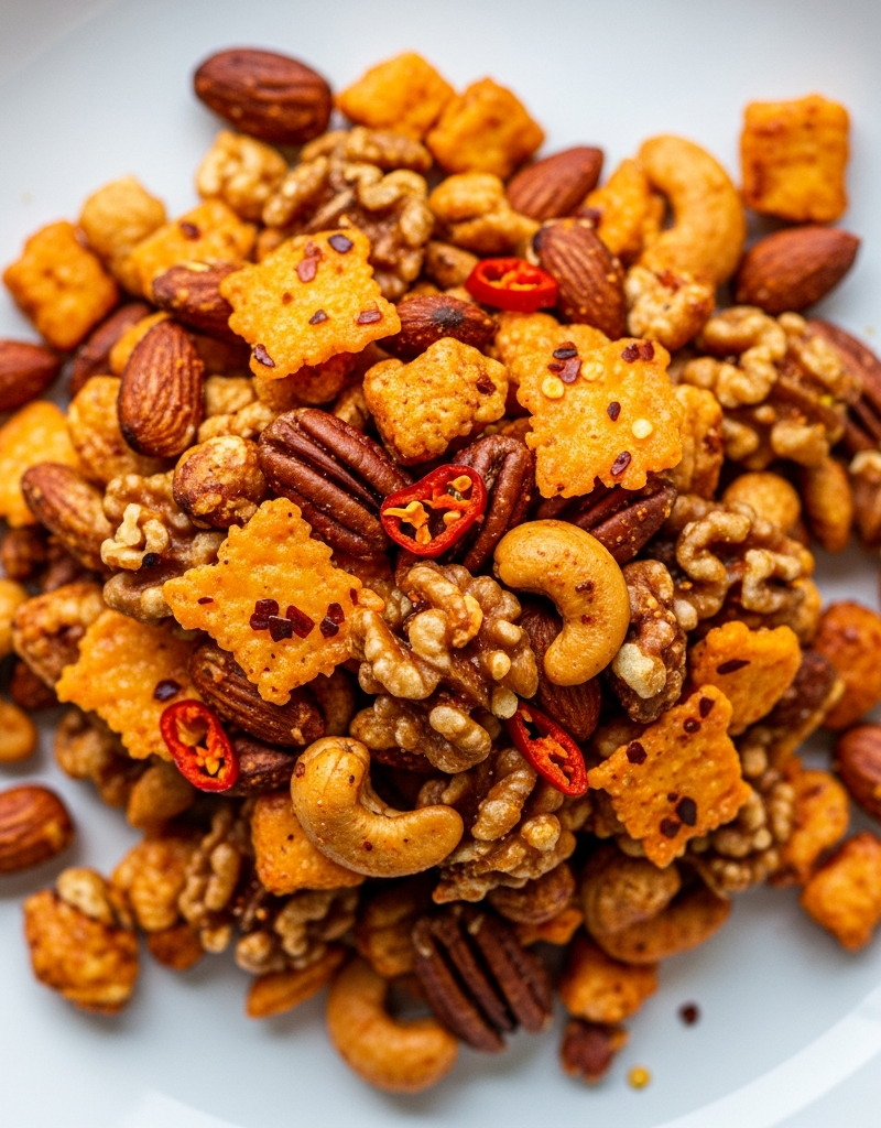 Spicy Keto Nuts & Cheese Crunch Mix