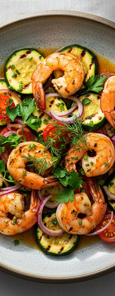 Keto Shrimp and Zucchini Skillet