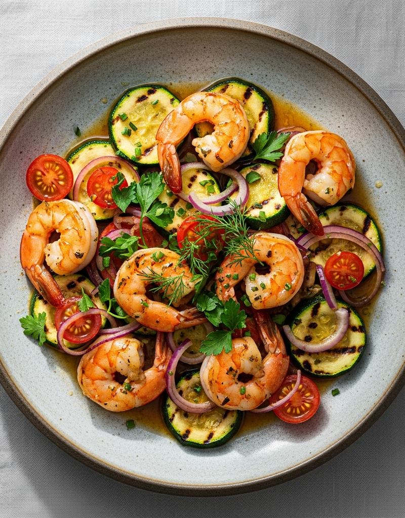 Keto Shrimp and Zucchini Skillet