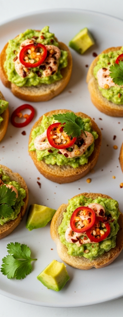 Spicy Avocado Toast Bites
