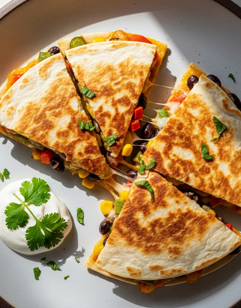 Black Bean and Veggie Quesadillas