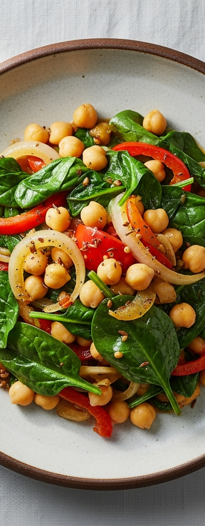 Chickpea and Spinach Stir-fry