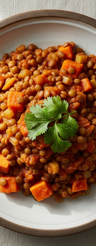 Hearty Sweet Potato and Lentil Stew