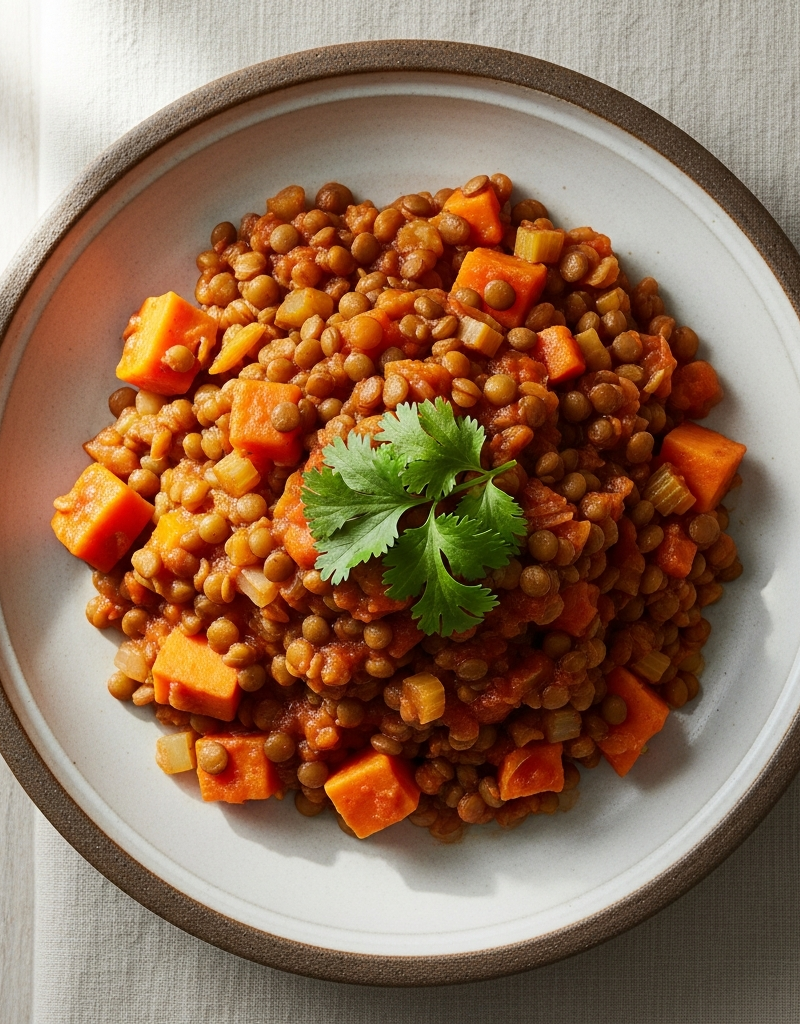Hearty Sweet Potato and Lentil Stew