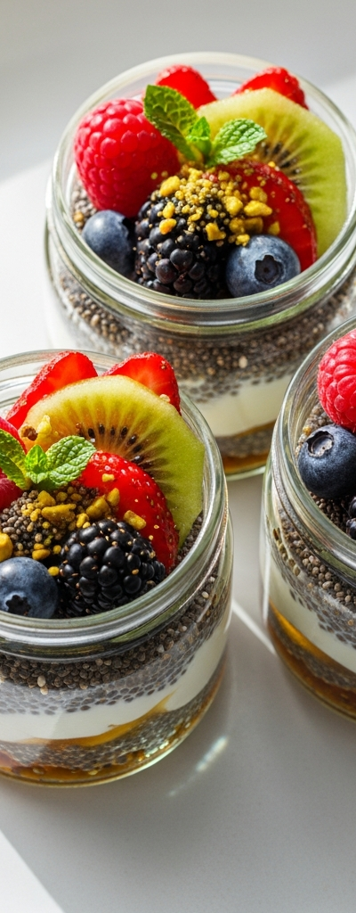 Layered Yogurt Chia Snack Pots