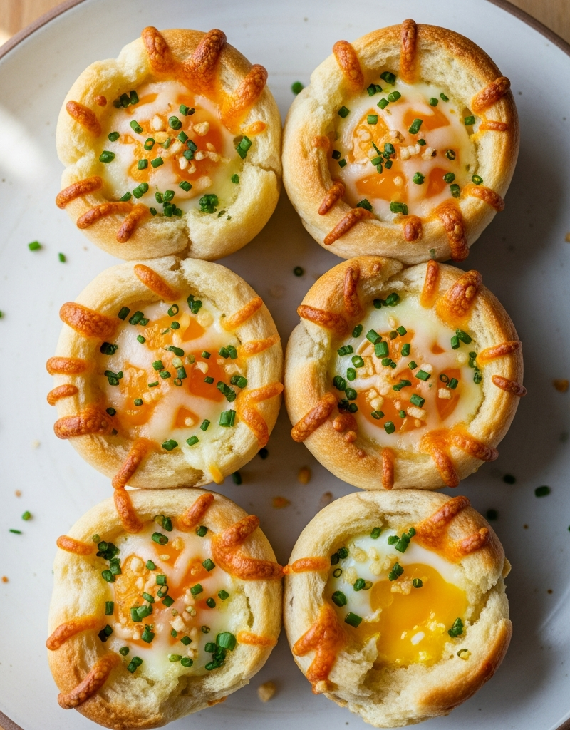 Cheesy Garlic Egg Cups