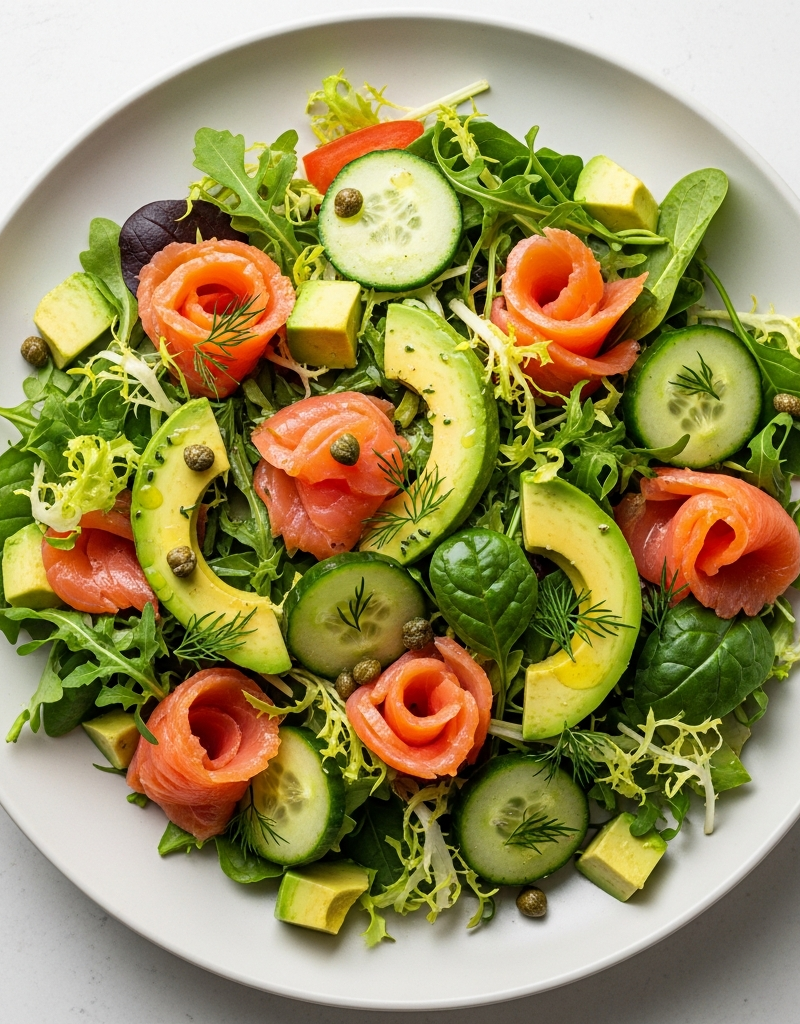 Smoked Salmon and Avocado Salad