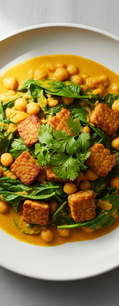 Tempeh and Spinach Curry