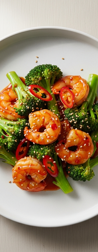 Spicy Shrimp and Broccoli Stir-fry