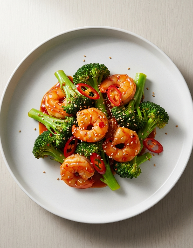 Spicy Shrimp and Broccoli Stir-fry