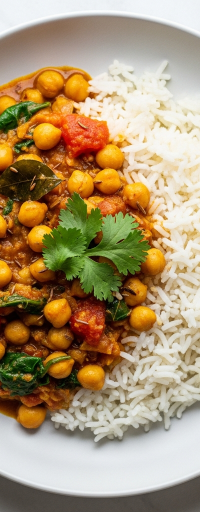 Chickpea Curry with Rice
