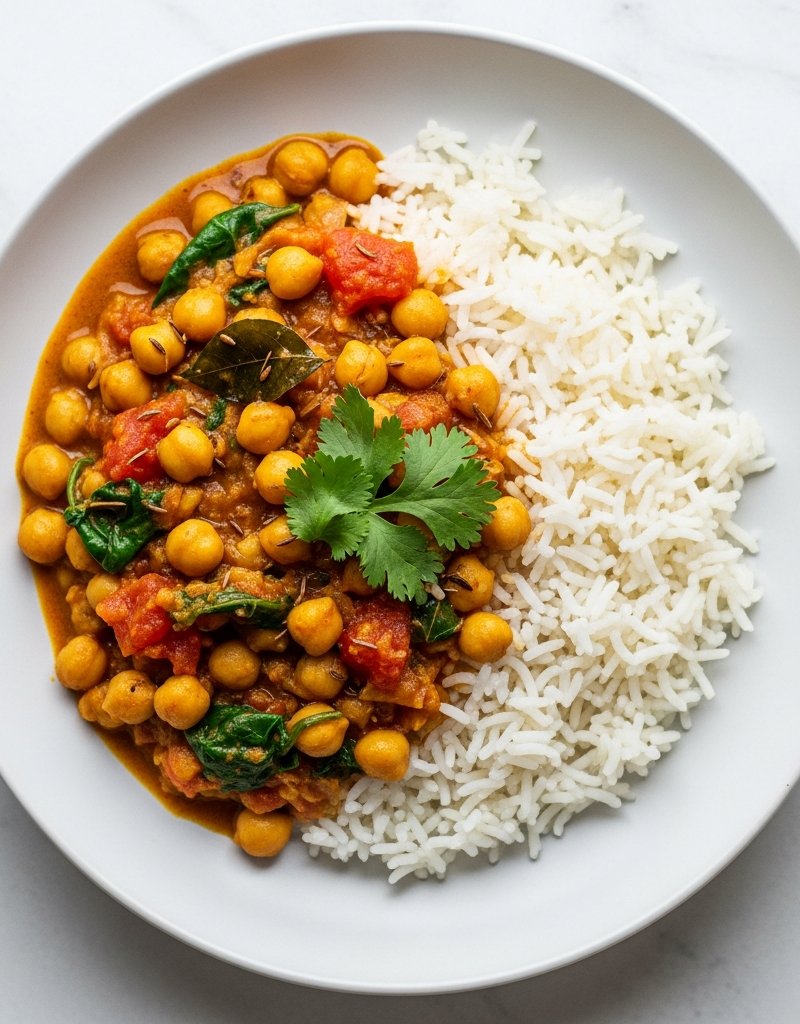 Chickpea Curry with Rice