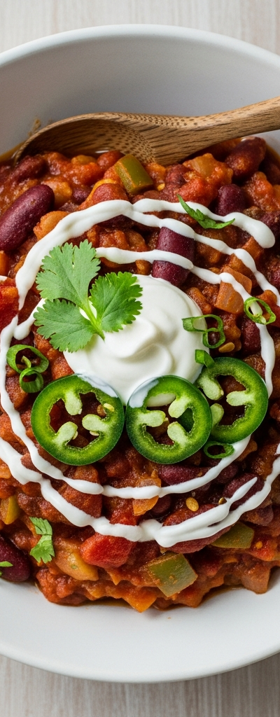 Quick High-Protein Vegan Kidney Bean Chili