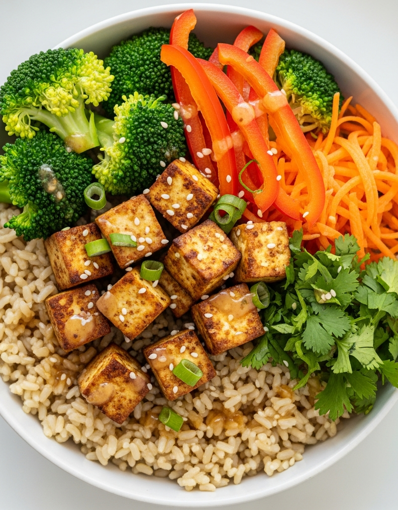 Tofu and Brown Rice Power Bowl