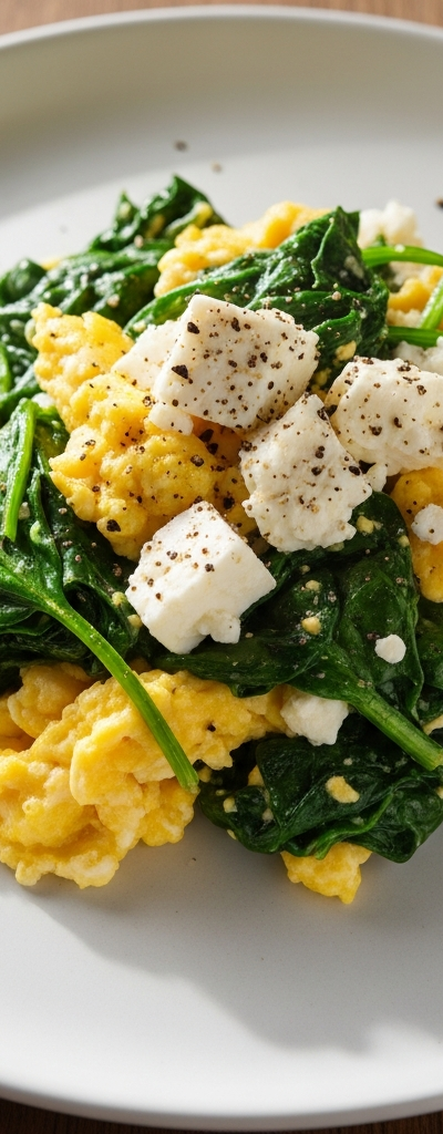 Spinach and Feta Scramble