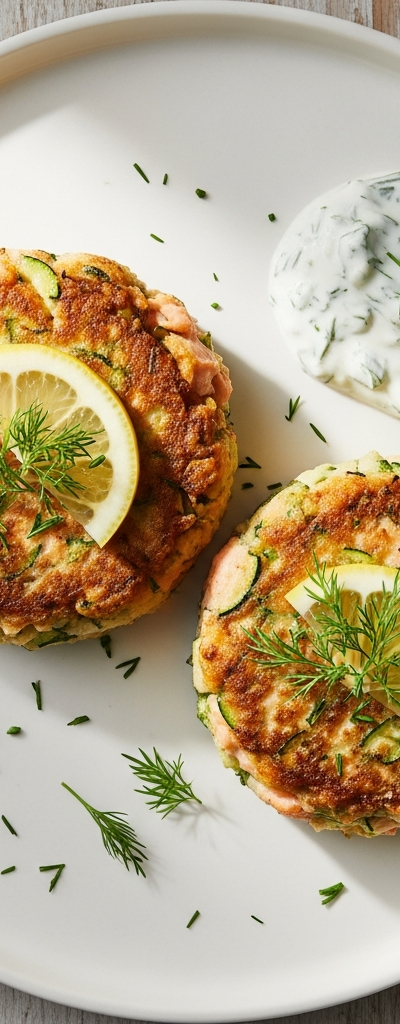Salmon Fritter Patties with Zucchini