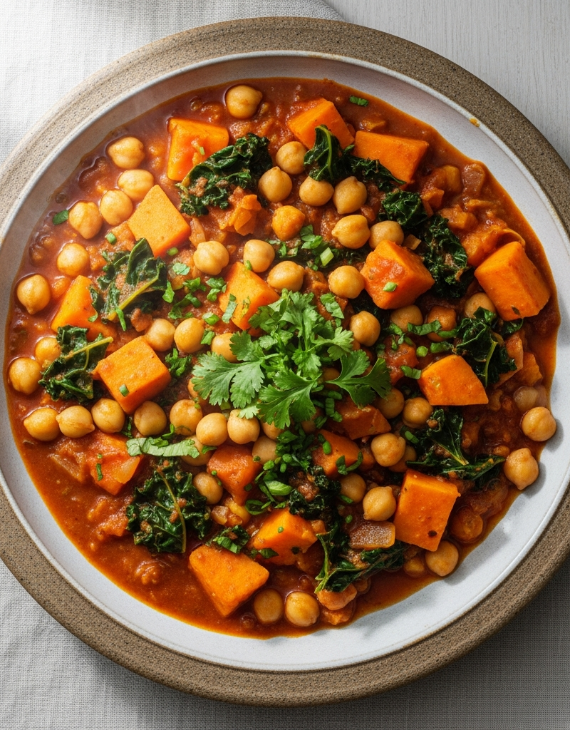 Vegan Sweet Potato and Chickpea Stew