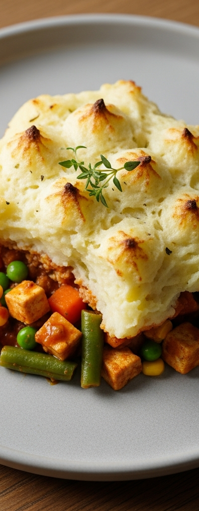 Tofu and Vegetable Shepherd's Casserole