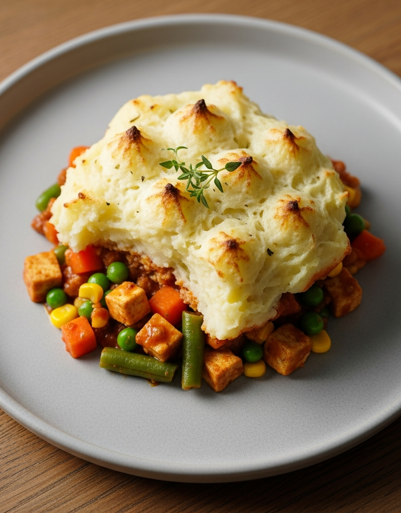 Tofu and Vegetable Shepherd's Casserole
