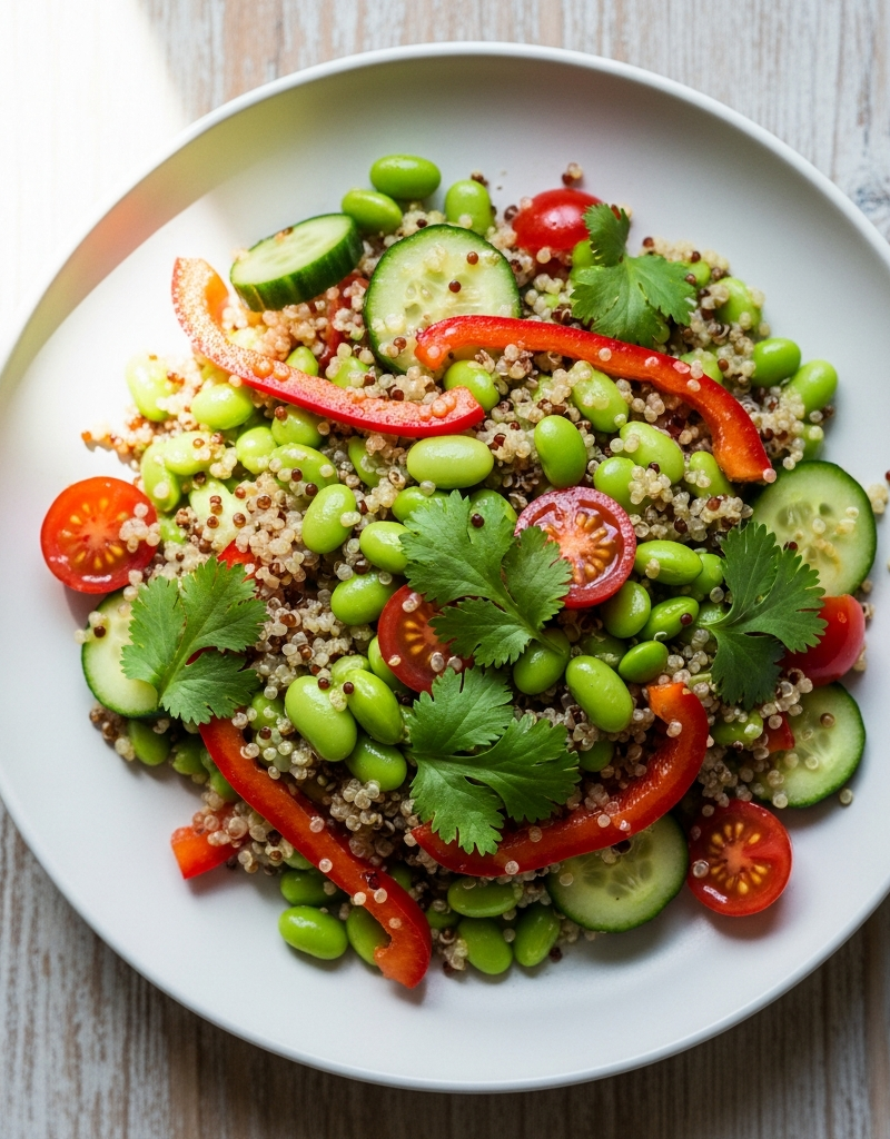 Edamame and Quinoa Fresh Salad