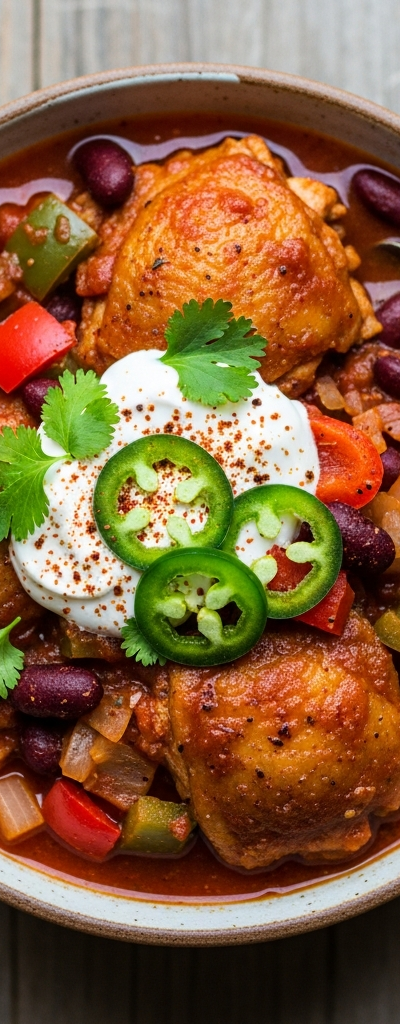 Keto Spicy Chicken Thigh Chili