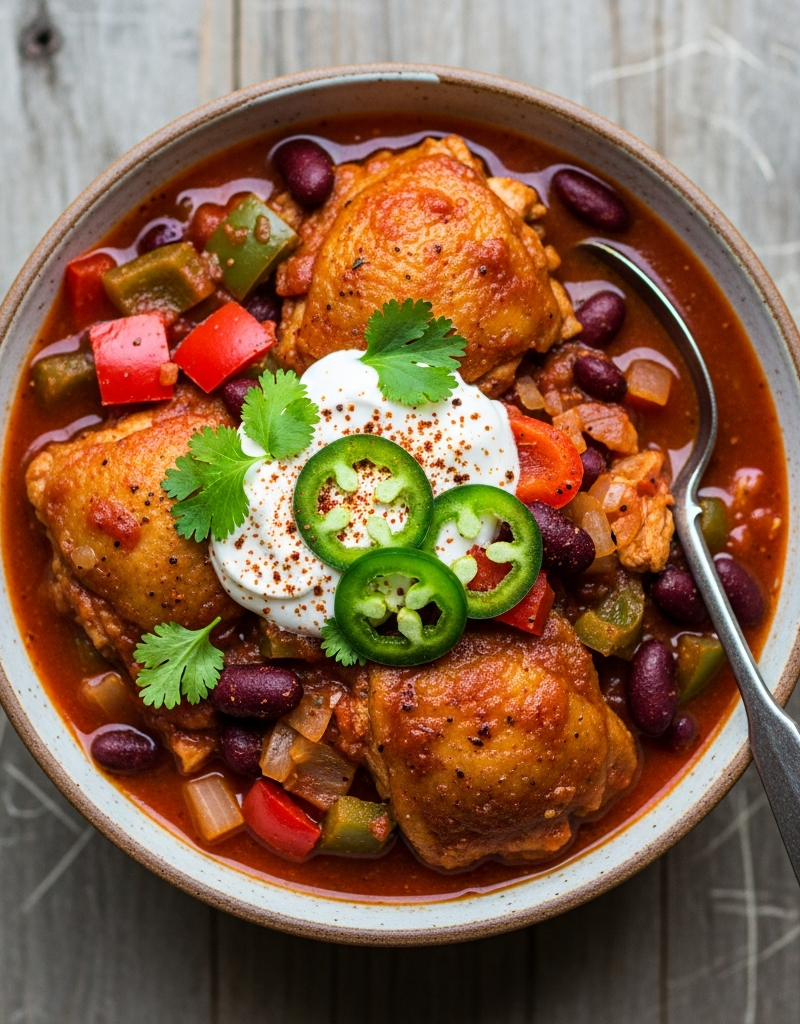 Keto Spicy Chicken Thigh Chili