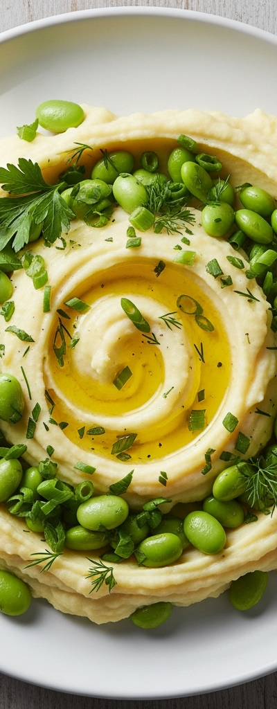 Edamame Herb Mashed Potatoes