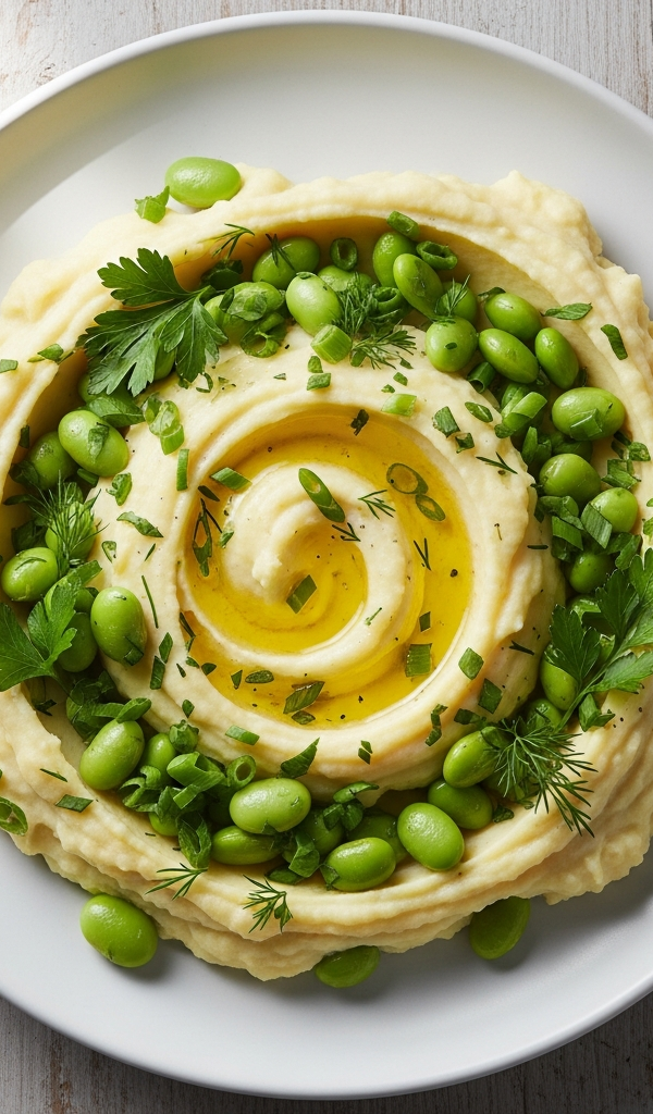 Edamame Herb Mashed Potatoes