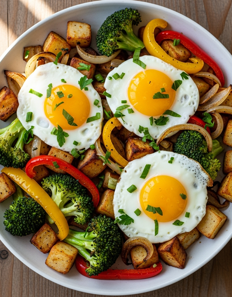 Egg-Packed Roasted Potato and Veggie Skillet