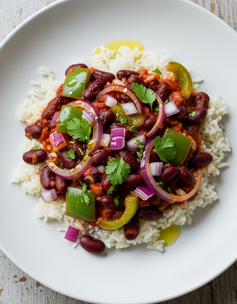 Simple Rice and Bean Skillet