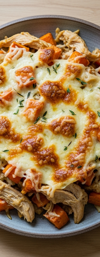 Roasted Sweet Potato and Chicken Casserole