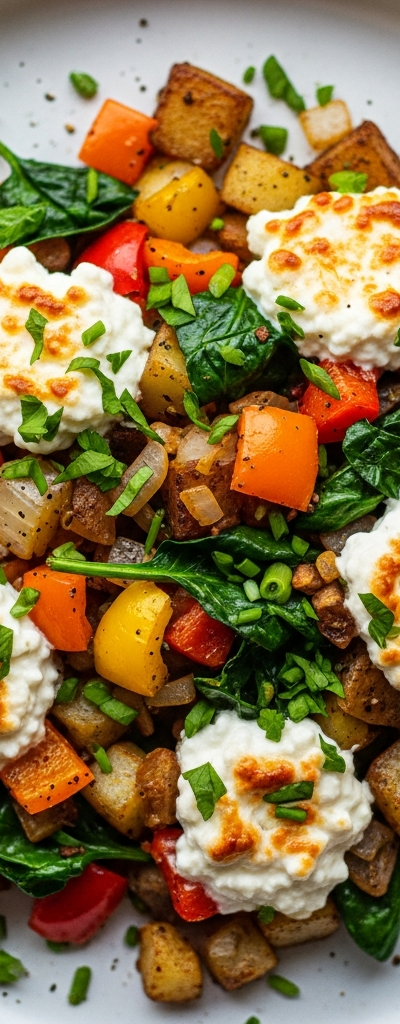 Cottage Cheese and Veggie Skillet Hash