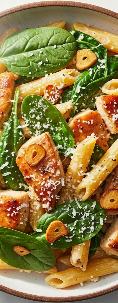 Creamy Chicken and Spinach Pasta