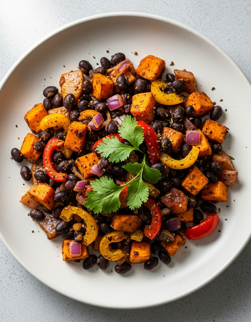 Sweet Potato and Black Bean Hash