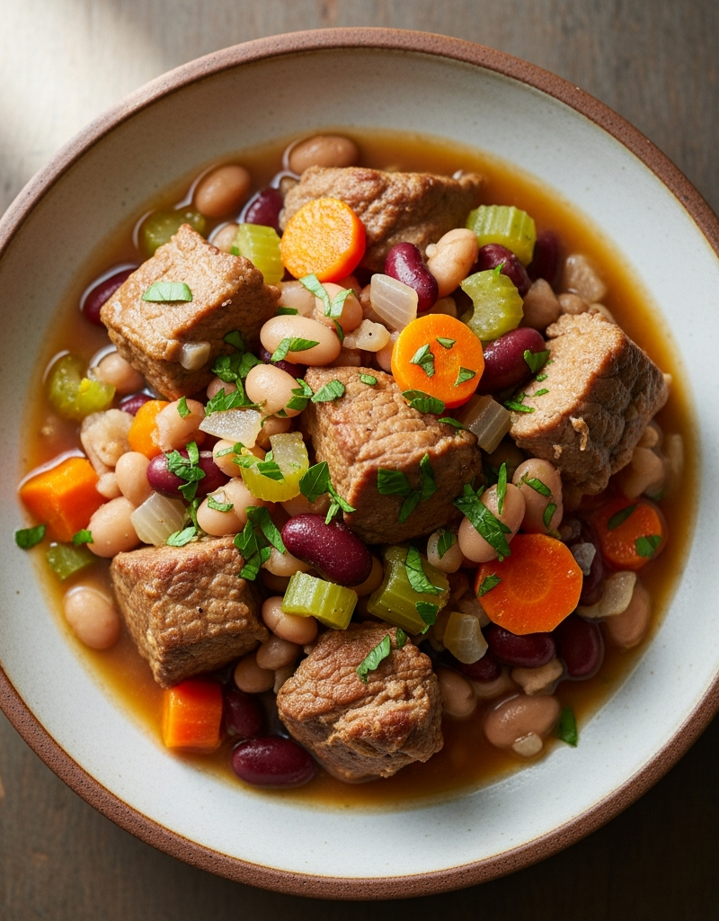 Hearty Pork Loin and Bean Stew