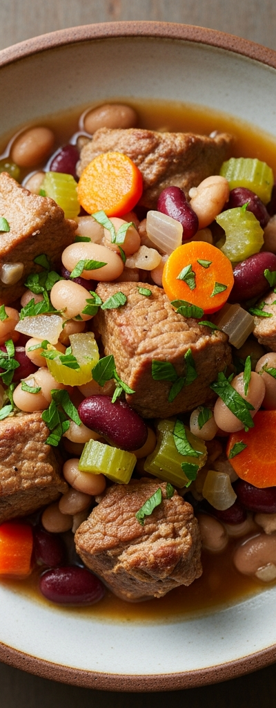 Hearty Pork Loin and Bean Stew