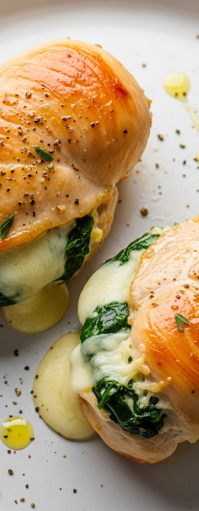 Spinach and Cheese Stuffed Chicken Breasts