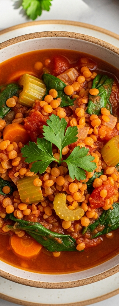 Hearty Red Lentil and Vegetable Stew