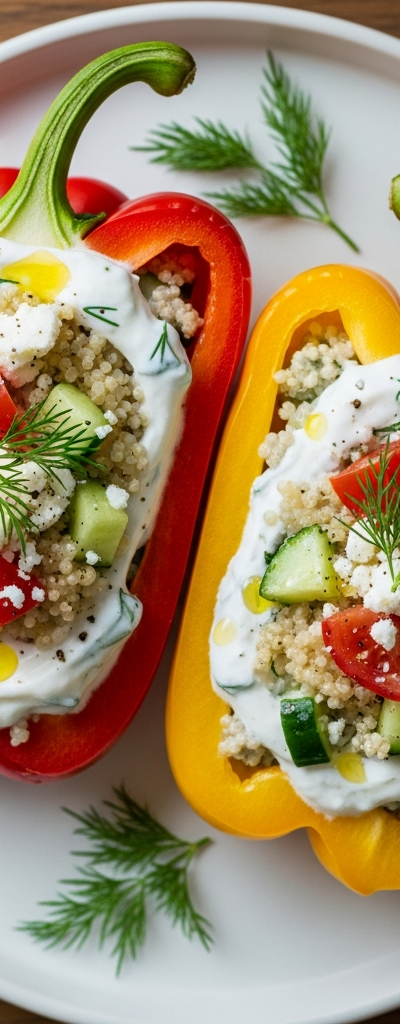 Greek Yogurt Stuffed Bell Peppers