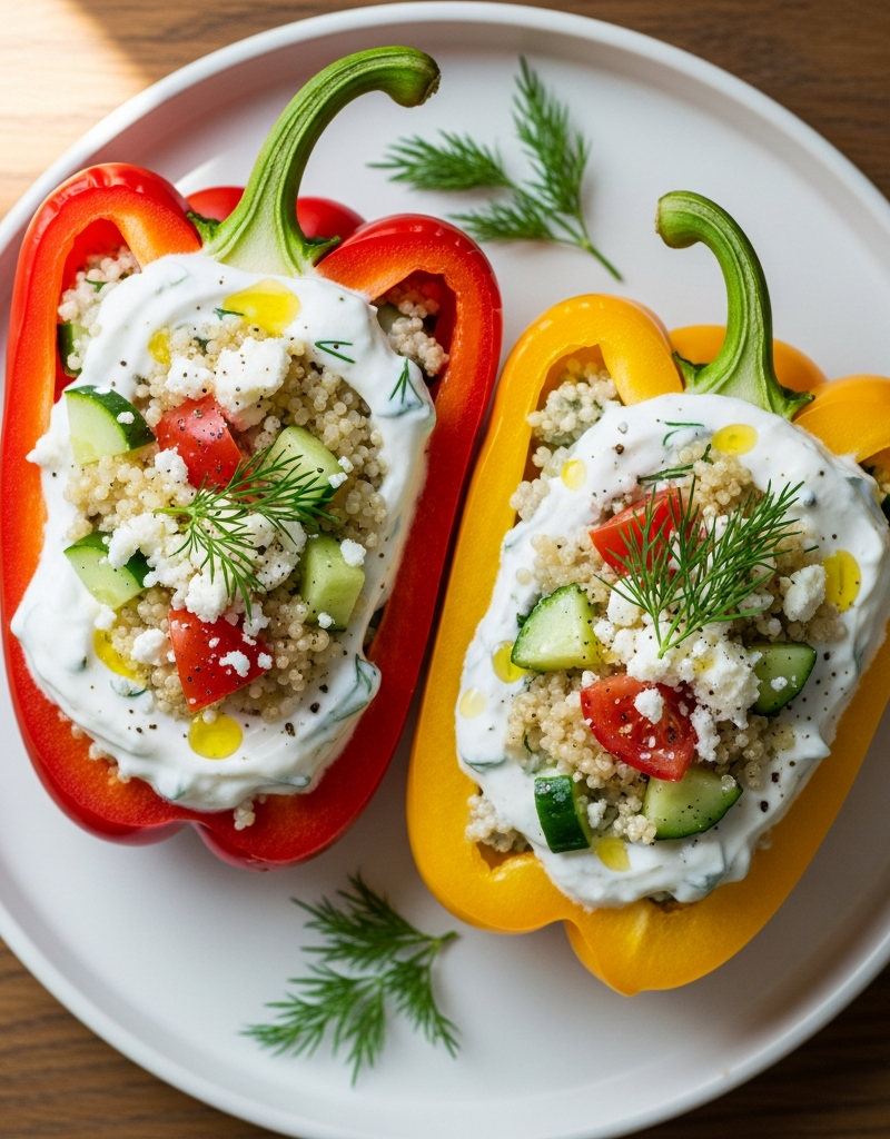 Greek Yogurt Stuffed Bell Peppers