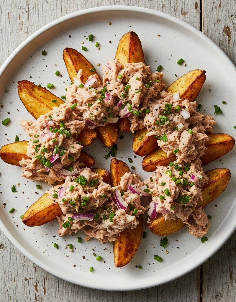 Crispy Tuna Potato Wedges