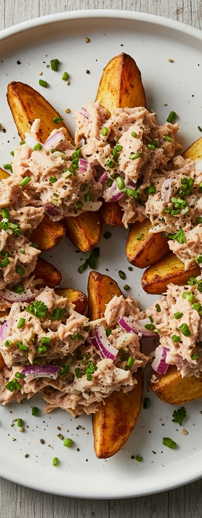 Crispy Tuna Potato Wedges