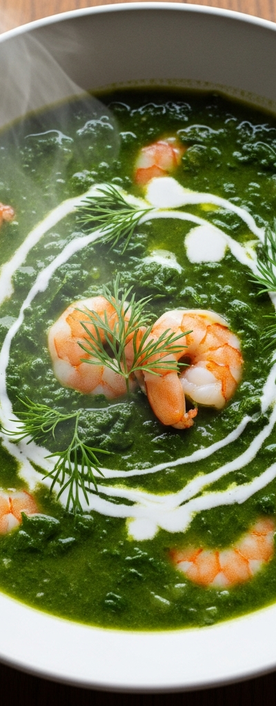 Keto Shrimp and Spinach Soup