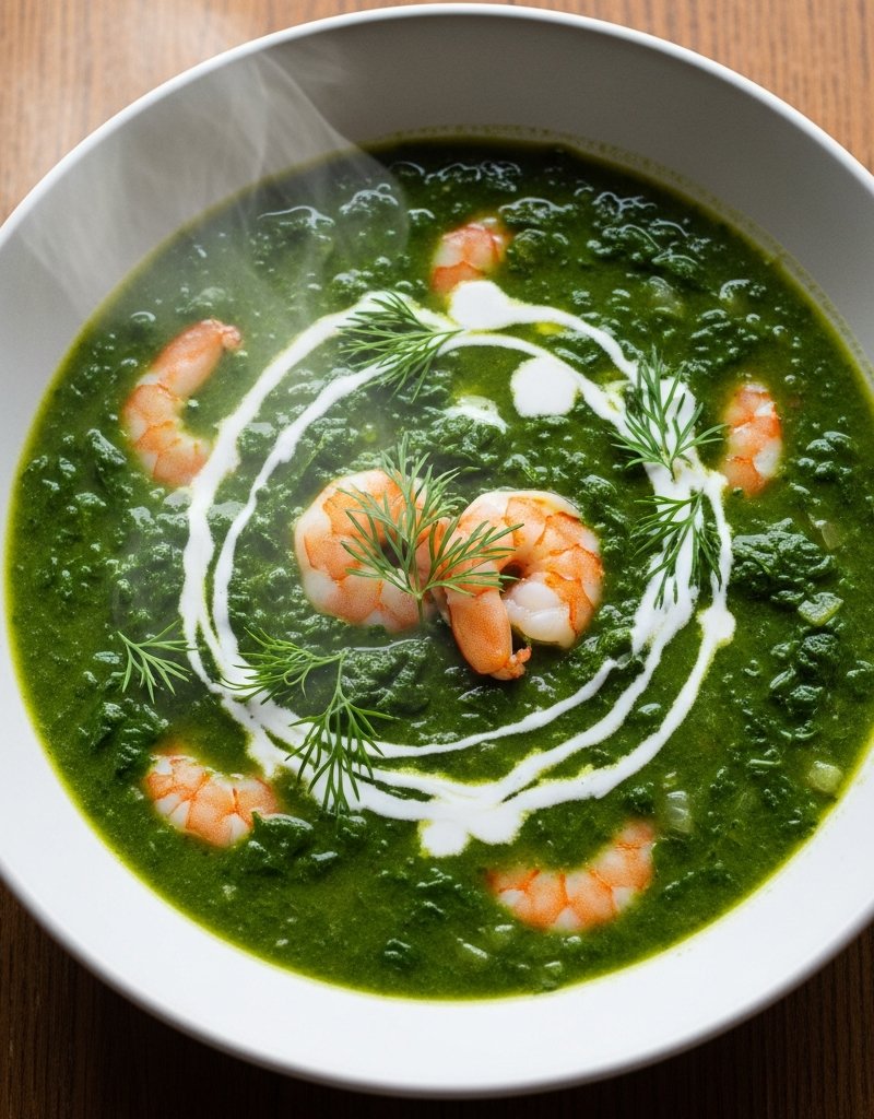 Keto Shrimp and Spinach Soup
