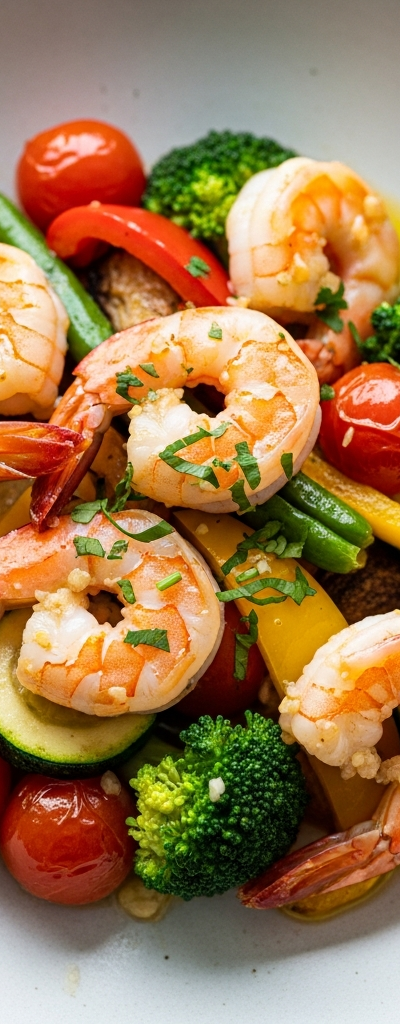 Garlic Prawn and Vegetable Skillet