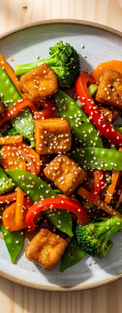 Vegetarian Sweet & Sour Tofu Stir-Fry